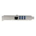 StarTech PEXUSB3S3GE 3-PORT PCI EXPRESS USB 3.0 CARD + GIGABIT ETHERNET - 5GBPS - TAA