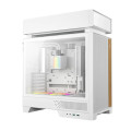 DEEPCOOL R-CL6600-WHNNA0-G CL6600 White Innovative Compartmentalised ATX Case, Pre-installed 360mm Liquid Cooler, Up To 388mm GPUs, BTF, 7 Expansion Slots
