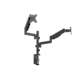 Brateck LDT16-C024 Dual Monitor Full Extension Gas Spring Dual Monitor Arm (independent Arms) Fit Most 17'-32' Monitors Up to 8kg per screen VESA 75x75/100x100