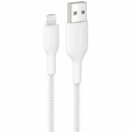 Belkin CAA020FQ2MWH BoostCharge Pro 2 m Lightning/USB Data Transfer Cable - Cable for iPhone, iPad Air, iPad mini, iPad Pro - First End: 1 x USB Type A - Male - Second End: 1 x Lightning - Male - 480 Mbit/s - White