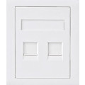 Astrotek ATP-SC-5E-2 CAT5e RJ45 Network Wall Face Plate 86x86mm 2 Port Socket Kit
