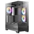 Antec CX700 ARGB - Black, Mid Tower, ATX/Micro-ATX/ITX, 270° Tempered Glass, USB-C, 3× ARGB PWM Fans, 360mm Radiator, 1Yr Wty