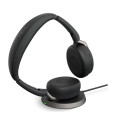 Jabra 26699-989-889 Evolve2 65 Flex UC Stereo Bluetooth Headset, Link380c USB-C Dongle & Wireless Charging Stand Included, Foldable Design, 2Yr Warranty, ANC