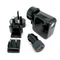 Huntkey D204 TravelMate Multi Plugs USB Wall Charger Adapter 4.2 A US UK EU AU Plugs with Car Charger