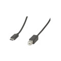 8ware UC-2001BC USB-B to USB-C Cable 1m Type-C to B Male to Male - 480Mbps