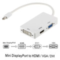 Astrotek AT-MINIDP-3IN1 3 in1 Thunderbolt Mini DP DisplayPort to HDMI DVI VGA Hub Adapter Converter Cable for MacBook Air Mac Mini Microsoft Surface Pro 3/4/5