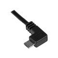 StarTech USBAUB1MLA MICRO-USB CHARGE-AND-SYNC CABLE M/M - LEFT-ANGLE MICRO-USB - 30/24 AWG - 1 M (3 F