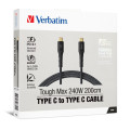 Verbatim 66821 Cable 240W USB-C to USB-C 200CM PD 3.1 and QC 3.0 and 4.0 Premium Cable