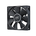 DEEPCOOL DP-FDC-XF120 XFAN 120 120mm Hydro Bearing Case Fan 3 Pin / Molex Connector, Black Stealth Appearance, Ideal for System Builds, Low RPM 26dB LS