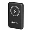 Verbatim 66972 Power Pack 10,000 mAh PD 3.0, 22.5w, embedded cables USB-C, Lightning Cables, USB-A Ports – Charge 4 devices at once, LED display Black