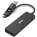 BENFEI 6971785942905 000291BK 4-Port USB 3.0 Ultra Flat Data Hub, USB C Hub with 4 Ports USB 3.0 Adapter