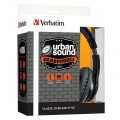Verbatim 65066 Stereo Headphone 3.5mm - Black, Headphones Over-Ear Design, 1.2 Meter Cable Included, Great for Music on Smartphone, Laptop, Desktop