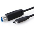 8ware UC-3001BC USB-C to USB-B Cable 1m Type-C to B Male to Male Black 10Gbps