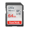 Sandisk SDSDUNB-064G-GN6IN Ultra 64GB SDHC SDXC UHS-I Memory Card 140MB/s Full HD Class 10 Speed Shock Proof Temperature Proof Water Proof X-Ray Proof Digital Camera