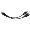 Astrotek AT-USB-AM-AMAF USB 2.0 Y Splitter Cable 30cm - Type A Male to Type A Male + Type A Female Black Colour Power Adapter Hub Charging
