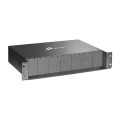TP-LINK MC1400 19' 2U Rackmount Chassis for 14-Slot Media Converters, Redundant Power Supply, Hot-Swappable, Mounted,Two Cooling Fans