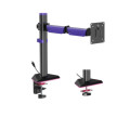 Brateck LDT89-C012L Articulating RGB Lighting Gaming Monitor Arm Matte Black, Fit Screen Size: 17'-40' Up to 12 KG