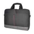 Just You PC B-156-BG Oxhorn Notebook Bag Carry Case Nylon Fabric Top Load Zip Closure Padded Compartment Shoulder Strap Black + Grey for Laptop 10' 13.3' 14' 15.6' 16'