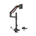 Brateck LDT81N-C012UCP-BLK LDT81N-C012UCP Fusion Heavy-Duty Pole-Mounted Gas Spring Monitor Arm with USB-A/USB-C Ports For most 17'~49' Monitors, Fine Texture Black(New)