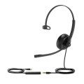 Yealink UH34-SE-M-UC UH34 Special Edition Mono UC USB Headset, USB-A 3.5mm, Audio Clarity, Noise Cancelling Microphone, Leather Ear Cushions, YHC20 Controller