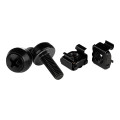 StarTech CABSCREWM62B M6 X 12MM - SCREWS AND CAGE NUTS - 100 PACK, BLACK 2YR