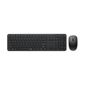 Rapoo X260S-BLACK Wireless Stylish, Spill-Resistant, Retro Style Round Key, 1000DPI, 2.4G Connection, 10M Range, Nano Receiver, Optical Mouse & Keyboard Black