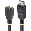 StarTech 10F-DP14-EXTEND-CBL 10ft (3m) DisplayPort 1.4 Extension Cable, DP 1.4 Port Saver Cable, 8K 60Hz, DisplayPort Extension Adapter Cord, Male to Female - Extend a DisplayPort cable connection w/8K 60Hz video; Bi-directional DP 1.4 Port Saver reduces