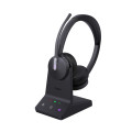Yealink WH64-H-D-CH-MS WH64 Hybrid Dual with Charging Stand Teams DECT Wireless Headset, DECT & Bluetooth 3-Mic Noise Cancellation, DECT Dongle USB-A WDD60