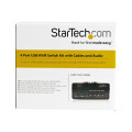 StarTech SV411KUSB 4 PORT USB VGA KVM SWITCH KIT WITH CABLES/AUDIO - DESKTOP KVM 2YR