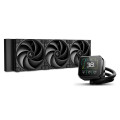 DEEPCOOL R-SPT360-BKDSMP-G-1 SPARTACUS 360 Fully Customisable 6th Gen Liquid Cooler with Silent Ring Fans， 3.4' LCD