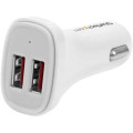 StarTech USB2PCARWHS DUAL-PORT USB CAR CHARGER - 24W/4.8A - WHITE