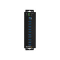 StarTech HB30A10AME 10 PORT USB 3.0 HUB, INDUSTRIAL, METAL, ESD & SURGE PROTECTION, MOUNT, DC, 2Y