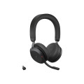 Jabra 27599-989-989 WIRELESS EVOLVE2 75 UC STEREO BLUETOOTH ANC HEADSET W/CHARGING STAND+LINK 390A BT