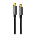 MBEAT MB-XCB-C2C180 Tough Link 1.8m USB 3.2 Gen2 USB-C Cable - Space Grey transfer at speeds up to 10Gbps Video Resolution: Maximum 4K/60Hz