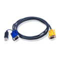 Aten 2L-5202UP KVM Cable 1.8m with 3 in 1 SPHD to VGA & USB