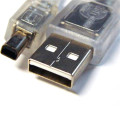 8ware UC-2403ABN USB 2.0 Cable 3m A to B 4-pin Mini Transparent Metal Sheath UL Approved