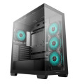 DEEPCOOL R-CG580-BKADA4-G-1 CG580 4F Panoramic ATX Mid-Tower Case, 4 x Pre Installed Fans Single Chamber, Support Up to 2x 360mm Radiators, Front 2x USB3.0