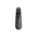 Logitech 910-006521 R500S Laser Presentation Remote with Dual Connectivity Bluetooth or USB 20m Range Red Laser Pointer for PowerPoint Keynote Google Slides