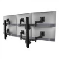 Atdec AWMS-6-46275-G-B Hex Monitor Mount on Two Posts - Grommet Clamp - Black
