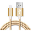 Astrotek AT-USBMICROBG-2M 2m Micro USB Data Sync Charger Cable Cord Gold Color for Samsung HTC Motorola Nokia Kndle Android Phone Tablet & Devices