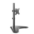 Brateck LDT12-T01 Single Free Standing Screen Economical double Joint Articulating Stell Monitor Stand Fit Most 13'-32' Monitor Up to 8 kg VESA 75x75/100x100