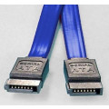 8ware FC-5080 SATA 3.0 Data Cable 0.5m / 50cm Male to Male Straight 180 to 180 Degree 26AWG Blue