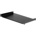StarTech CABSHELF1U10 1U Server Rack Cabinet Shelf - Fixed 10" Deep Cantilever Rackmount Tray for 19" Data/AV/Network Enclosure w/cage nuts, screws - Steel - 20.05 kg Static/Stationary Weight Capacity