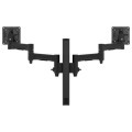 Atdec AWMS-2-4640-B-B DUAL ARM MONITOR MOUNT B - BLACK