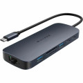 Targus HD4006GL HyperDrive HyperDrive Next 11 Port(s) USB Type C Docking Station for Monitor, Desktop PC, Notebook - Charging Capability - Memory Card Reader - SD - Midnight Blue - 2 Displays Supported - 4K @ 60Hz - 3840 x 2160 - 4 x USB Ports - 2 x USB T