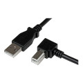 StarTech USBAB2MR 2M USB 2.0 A TO RIGHT ANGLE B CABLE - M/M
