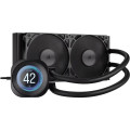 Corsair CW-9061031-WW NAUTILUS 240 RS LCD Liquid CPU Cooler - Black, 240mm rad, LCD pump, 2x PWM fans, 2100 RPM, AM5/LGA1851, copper plate, 400mm tube, 36dBA