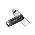 Sandisk SDIX60N-128G-GN6NE 128G iXpand Flash Drive Go SDIx60N USB-A Lightning USB 3.0 Silver password-protect for iPhone & iPad 1 yrs warranty