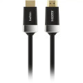 Belkin AV10050BT1M High Speed 1 m HDMI A/V Cable for TV - First End: 1 x HDMI 1.4 Digital Audio/Video - Male - Second End: 1 x HDMI 1.4 Digital Audio/Video - Male - 15 Gbit/s - Supports up to3840 x 2160 - Shielding - Gold Plated Connector - Black, Chrome