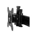 StarTech ARMBARDUO DUAL MONITOR STAND, UP TO 24", HORIZONTAL, H/ADJ, VESA, BLACK, 5YR